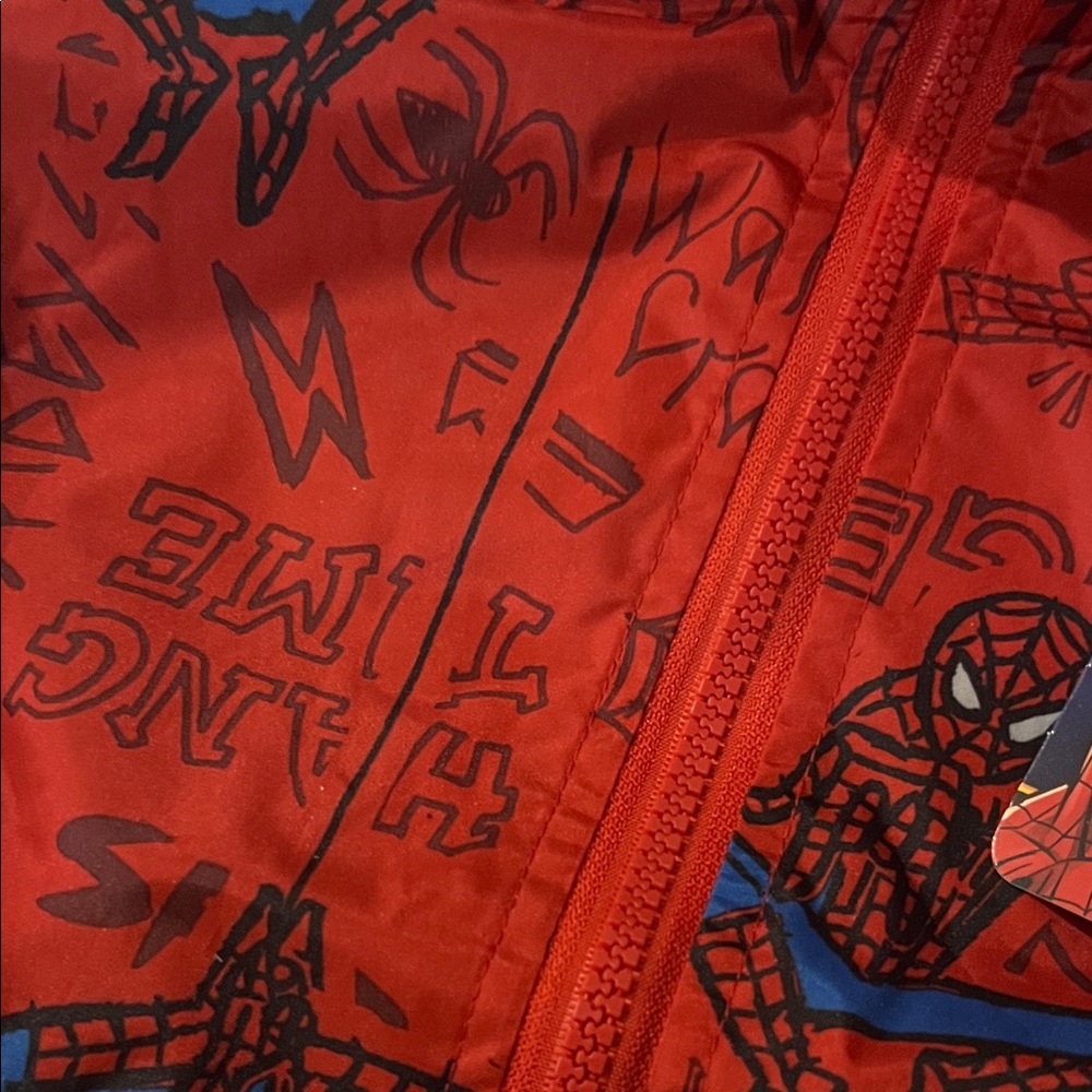 Spiderman Kids Red rain Jacket - Picture 3 of 3